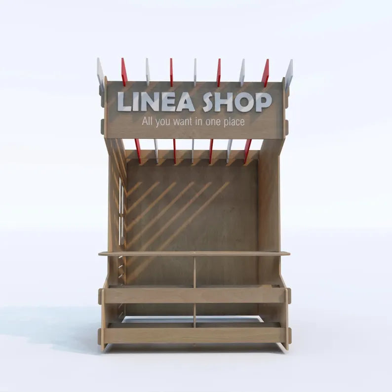 Collapsible Playhouse Plans for Indoor & Outdoor Use - CNC-Cut Design Files (dwg, PDF, dxf) - Easy DIY Kids Playhouse Project