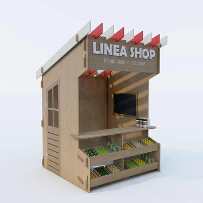 Collapsible Playhouse Plans for Indoor & Outdoor Use - CNC-Cut Design Files (dwg, PDF, dxf) - Easy DIY Kids Playhouse Project