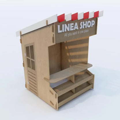 Collapsible Playhouse Plans for Indoor & Outdoor Use - CNC-Cut Design Files (dwg, PDF, dxf) - Easy DIY Kids Playhouse Project